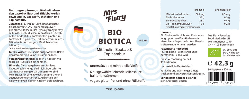 Bio Darm Biotica Kapseln vegan 90 Stück 42,6g MHD: 04/26