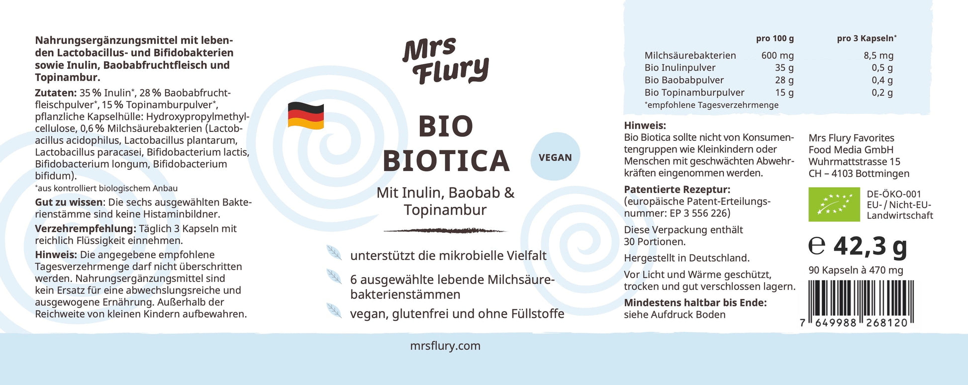 Bio Darm Biotica Kapseln vegan 90 Stück 42,6g MHD: 04/26