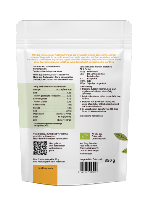 Bio Sonnenblumen Protein vegan 350g