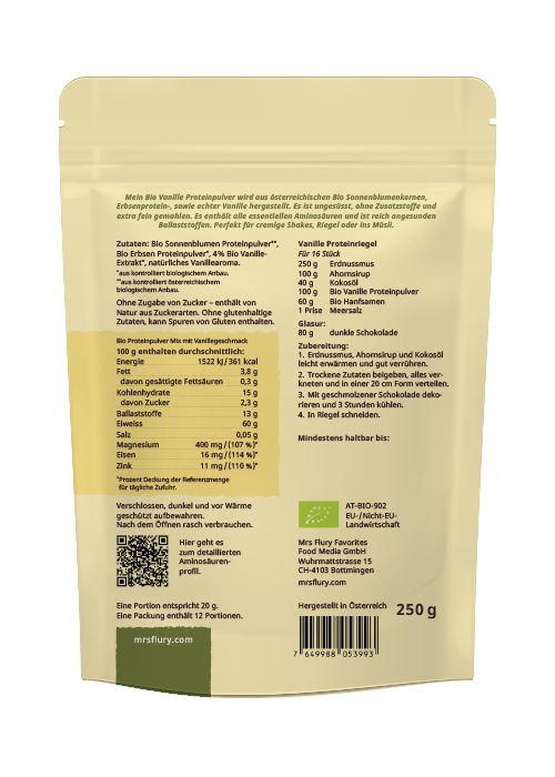 Bio Vanille Protein vegan 1 kg